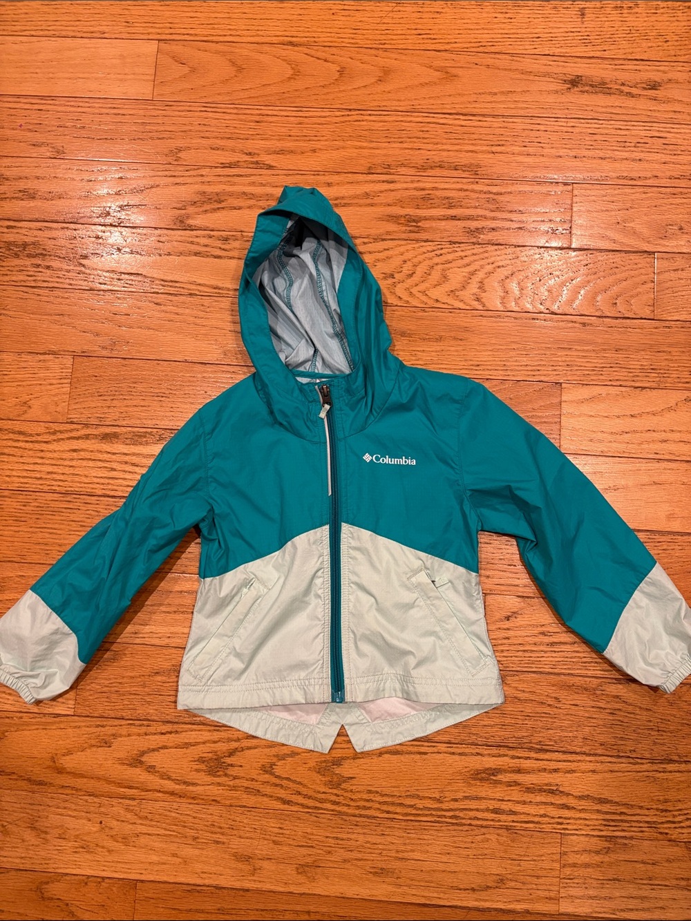 Columbia Kids Teal Hooded Raincoat